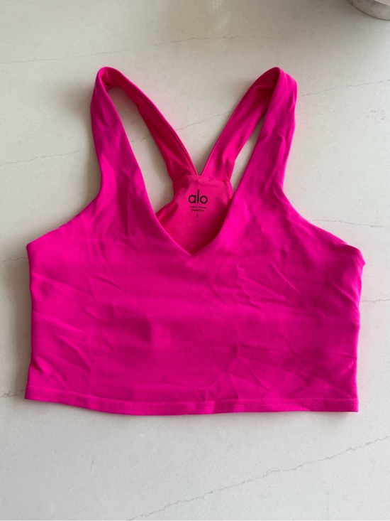 ALO Yoga Tops - ALO Yoga Bright Pink V-Neck Racerback Sports Bralette
